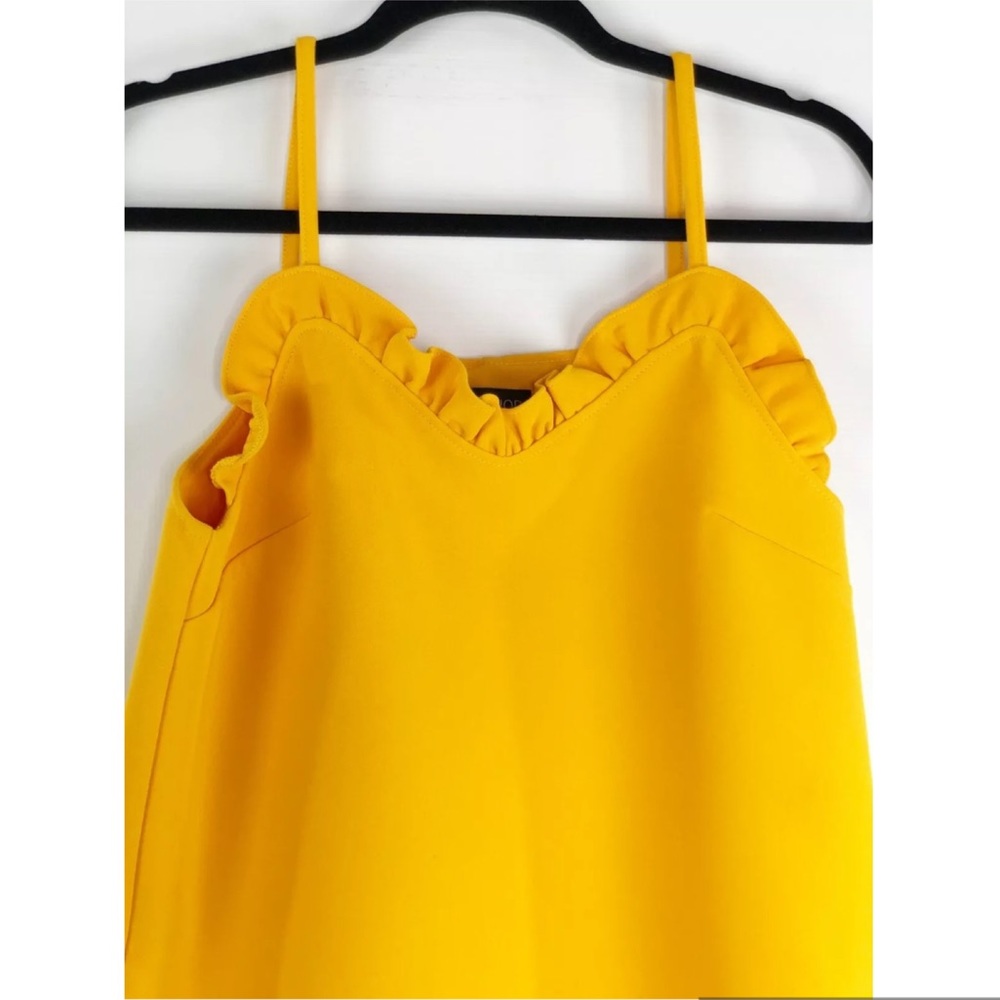 TOPSHOP Ruffle Trim Shift Mini Dress - Picture 3 of 6